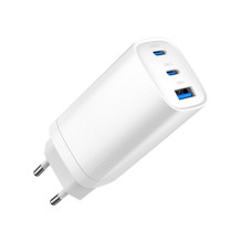 Gembird TA-UC-PDQC65-01-W 3-port 65 W GaN USB PowerDelivery fast charger, white Gembird TA-UC-PDQC65-01-W 3-port 65 W GaN USB PowerDelivery fast charger, white