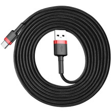 Baseus Cafule USB kabelis 2 m USB A USB C juodas, raudonas