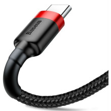 Baseus Cafule USB kabelis 2 m USB A USB C juodas, raudonas