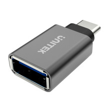 UNITEK Y-A025CGY cable interface / gender adapter USB Type-C USB Type-A Metallic