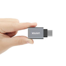 UNITEK Y-A025CGY cable interface / gender adapter USB Type-C USB Type-A Metallic