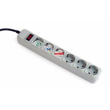 Gembird SPG6-B-6C power extension 1.8 m 6 AC outlet(s) Gembird SPG6-B-6C power extension 1.8 m 6 AC outlet(s)