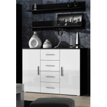 Cama living room sideboard UNI black / white gloss Cama living room sideboard UNI black / white gloss