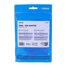 Savio CL-27B vaizdo kabelio adapteris 0,1 m HDMI A tipo (standartinis) VGA (D-Sub) baltas
