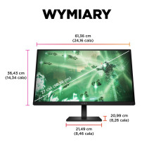 „OMEN by HP“ 27 colių QHD 165 Hz žaidimų monitorius – „OMEN 27q“