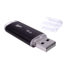 Silicon Power Ultima U02 USB atmintinė 16 GB USB A tipo 2.0 juoda