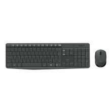 „Logitech MK235“ klaviatūra, pelė su USB, QWERTY, JAV, pilka
