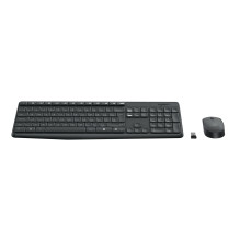 „Logitech MK235“ klaviatūra, pelė su USB, QWERTY, JAV, pilka
