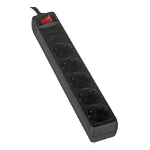 Gembird SPG5-C-10 surge protector Black 5 AC outlet(s) 250 V 3 m Gembird SPG5-C-10 surge protector Black 5 AC outlet(s) 250 V 3 m