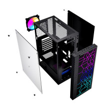 Gembird Fornax 2500 ARGB Gaming ATX computer case, Midi Tower, backlight, Black Gembird Fornax 2500 ARGB Gaming ATX computer case, Midi Tower, backlight, Black