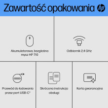 HP 710 įkraunama tyli pelė
