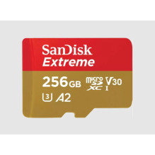 „SanDisk Extreme“ 256 GB „MicroSDXC UHS-I“ 10 klasės atmintis