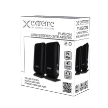 „Extreme XP102“ garsiakalbiai, 2.0 kanalai, 4 W, juodi „Extreme XP102“ garsiakalbiai, 2.0 kanalai, 4 W, juodi