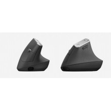 „Logitech MX Vertical Advanced Ergonimic“ pelė, belaidė RF + „Bluetooth“, optinė, 4000 DPI, dešiniarankiams