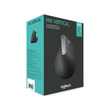 „Logitech MX Vertical Advanced Ergonimic“ pelė, belaidė RF + „Bluetooth“, optinė, 4000 DPI, dešiniarankiams