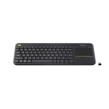 „Logitech K400 Plus“ klaviatūra RF belaidė olandų kalba, juoda