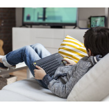 „Logitech K400 Plus“ klaviatūra RF belaidė olandų kalba, juoda