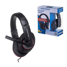 Esperanza EH118 ausinės / laisvų rankų įranga Laidinės su galvos juosta Skambučiai / muzika Juodos, Raudonos