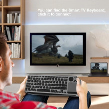 „Techly ICTB9801TB“ klaviatūra, universali, belaidė RF ir „Bluetooth“, QWERTY, JAV anglų, juoda