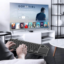 „Techly ICTB9801TB“ klaviatūra, universali, belaidė RF ir „Bluetooth“, QWERTY, JAV anglų, juoda