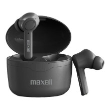 „Maxell Bass 13 Sync Up“ belaidės „Bluetooth“ ausinės su įkrovimo dėklu, juodos