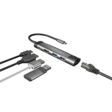 NATEC MULTIPORT FOWLER GO USB-C - HUB USB, HDMI