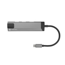 NATEC MULTIPORT FOWLER GO USB-C šakotuvas, USB, HDMI