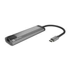 NATEC MULTIPORT FOWLER GO USB-C šakotuvas, USB, HDMI