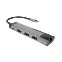 NATEC MULTIPORT FOWLER GO USB-C šakotuvas, USB, HDMI