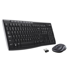 Logitech 920-004508 keyboard Mouse included Home RF Wireless QWERTY US International Black
