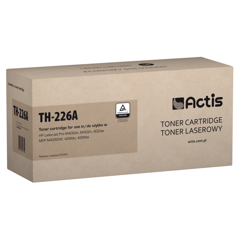 Actis TH-226A tonerio kasetė (HP 226A CF226A standartinės juodos spalvos kasetės pakaitalas, atspausdina 3100 puslapių)