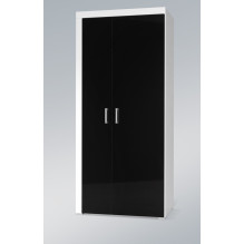 Cama wardrobe SAMBA white / black gloss
