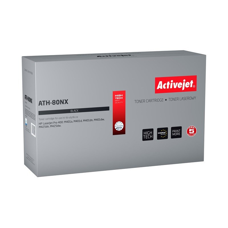 „ActiveJet ATH-80NX“ toneris (pakeičia HP 80X CF280X Supreme, 6900 puslapių, juodos spalvos)