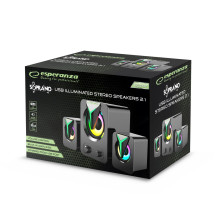 Esperanza EGS107 Speakers 2.1 USB LED 5 W Black Esperanza EGS107 Speakers 2.1 USB LED 5 W Black