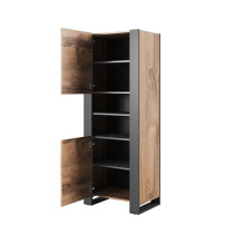WOOD bookcase 65x40x170,5 oak wotan + anthracite WOOD bookcase 65x40x170,5 oak wotan + anthracite