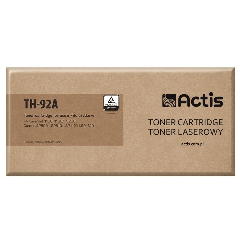 Actis TH-92A tonerio kasetė (pakeičia HP 92A C4092A, Canon EP-22 Standard 2500 puslapių juodos spalvos)