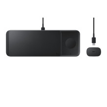 „Samsung EP-P6300“ laisvų rankų įranga, išmanusis telefonas, išmanusis laikrodis, juodos spalvos, belaidis USB įkrovimas