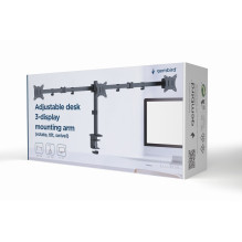 Gembird MA-D3-01 Adjustable desk 3-display mounting arm (rotate, tilt, swivel), 17"-27", up to 7 kg Gembird MA-D3-01 Adjustable desk 3-display mounting arm (rotate, tilt, swivel), 17"-27", up to 7 kg