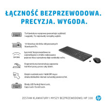 HP 330 belaidės pelės ir klaviatūros derinys HP 330 belaidės pelės ir klaviatūros derinys