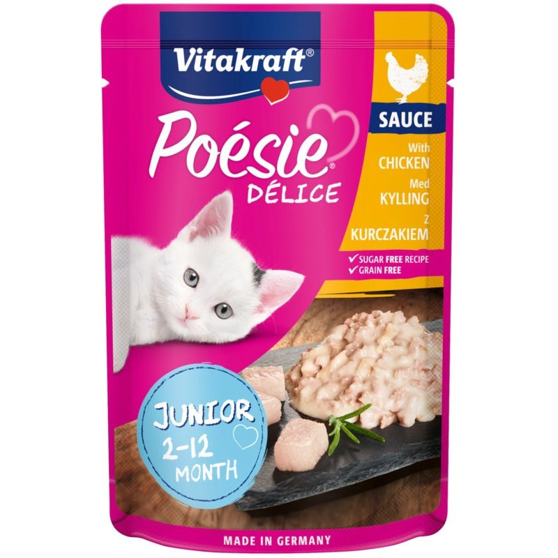 VITAKRAFT POESIE DELICE JUNIOR vištienos - šlapias kačių maistas - 85 g