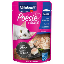 VITAKRAFT Poesie Delice juodųjų žuvelių šlapias kačių ėdalas, 85 g