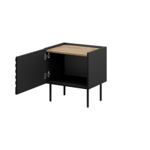 ONDA bedside table 2 pcs. 50x40x54 black