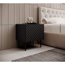 ONDA naktiniai staliukai, 2 vnt., 50x40x54, juodi