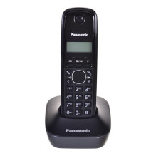 „Panasonic KX-TG1611“ telefonas su DECT ryšiu, juodas, skambinančiojo ID