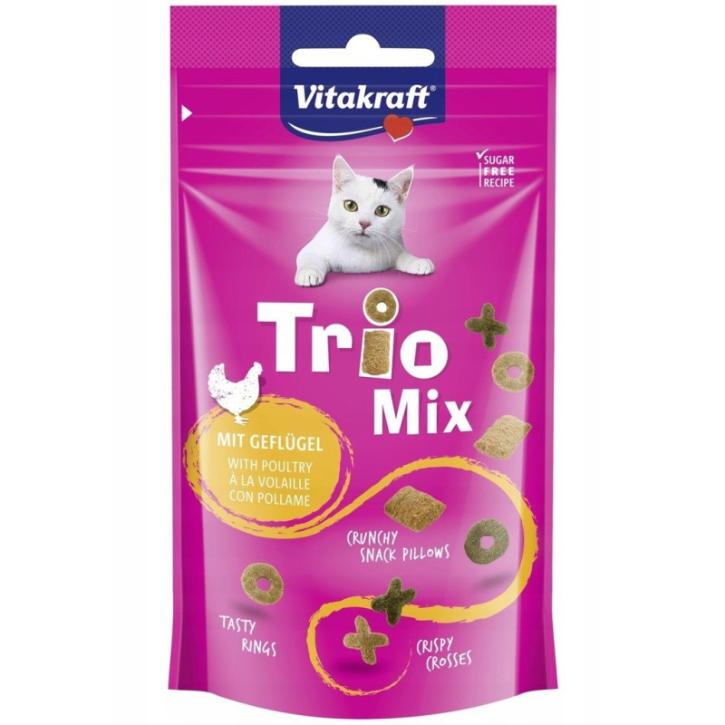VITAKRAFT Trio Mix paukštienos skanėstai katėms - 60 g