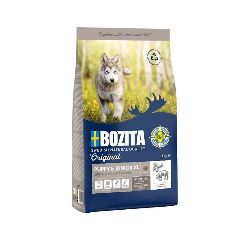 BOZITA Original Puppy Junior XL Lamb - sausas šunų ėdalas - 12 kg