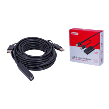 UNITEK Y-278 USB kabelis USB 2.0 10 m 2 x USB A USB A juodas