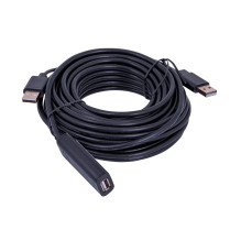UNITEK Y-278 USB kabelis USB 2.0 10 m 2 x USB A USB A juodas