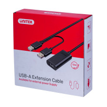 UNITEK Y-278 USB kabelis USB 2.0 10 m 2 x USB A USB A juodas