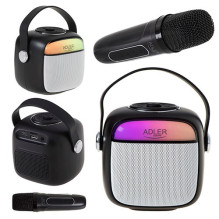 Adler AD 1199 juoda karaoke kolonėlė su mikrofonu - SD / USB / AUX / Bluetooth